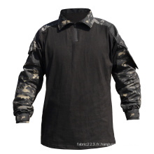 Black Multicam Combat Shirt Elbow Pads Tactical Jersey